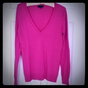Limited Inc. Fuchsia v-neck sweater